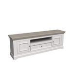 Тумба ТВ «Форест» 2 двери 1 ящик белый воск/антрацит