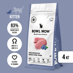 Bowl wow корм сухой для котят: индейка, курица, черника