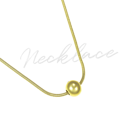 Цепочка женская тонкая на шею с подвеской, золото