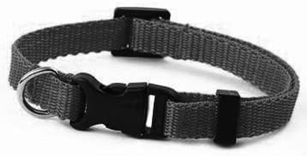 Ошейник (Лаурон) капрон 20мм 20-45см черный. Фастекс