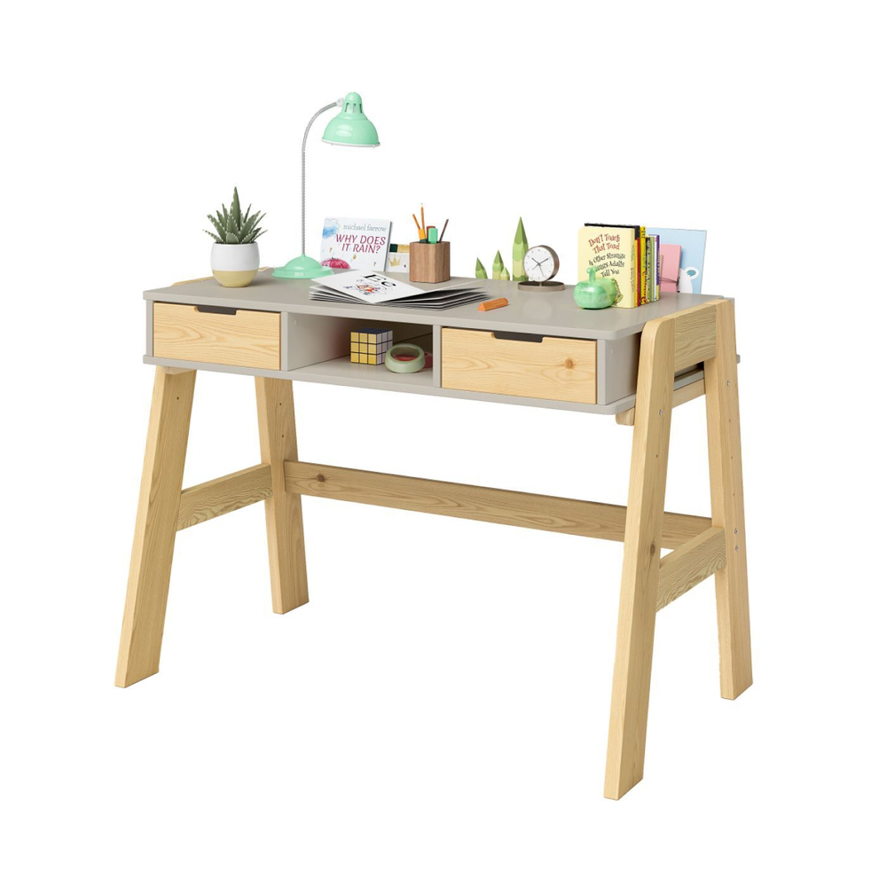 Письменный стол 2 ящика Чек, бежевый МДФ