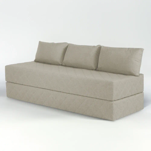 Бескаркасный диван-кровать (трансформер) BuyHit (бежевый)