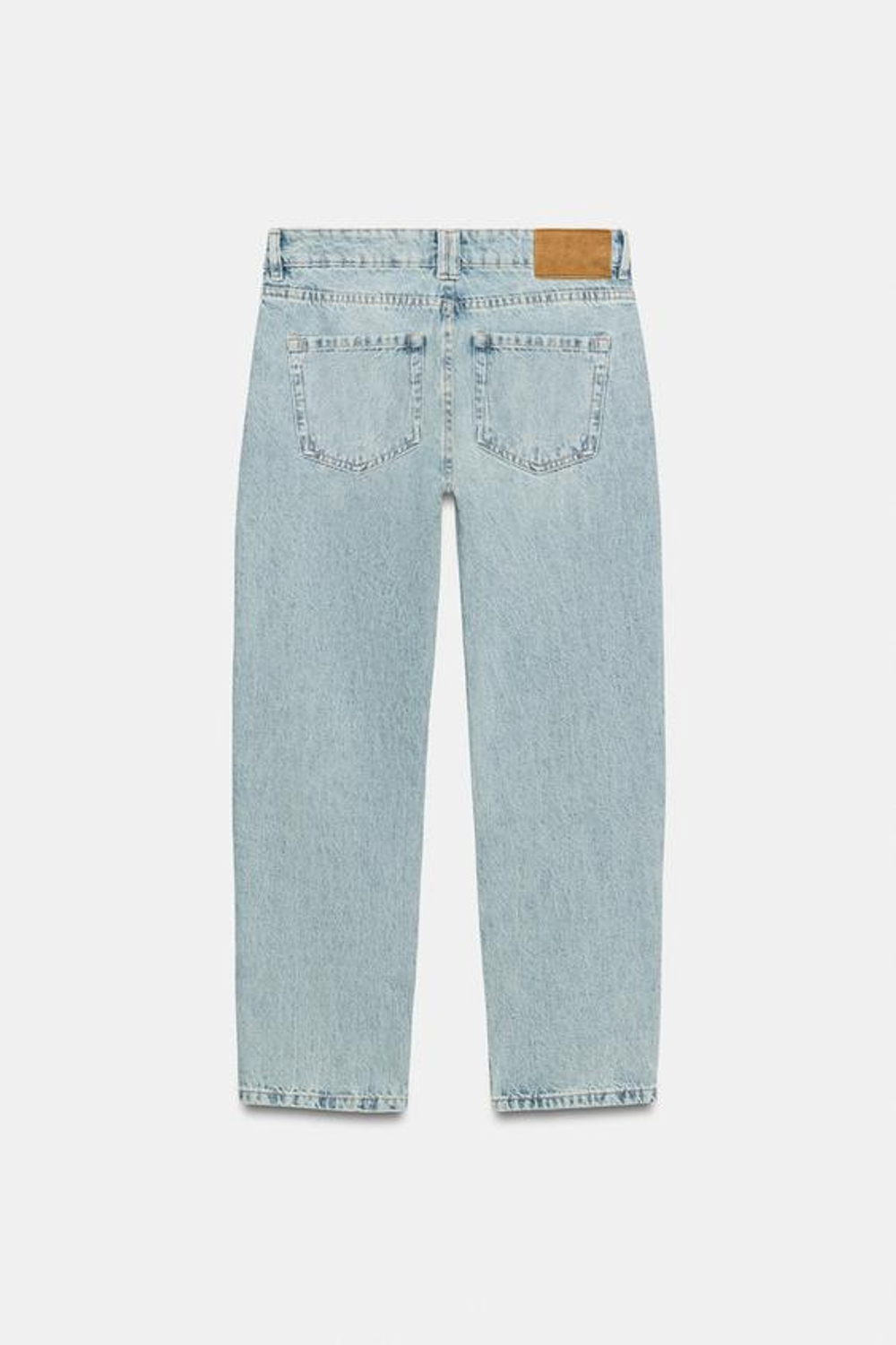 ZARA ДЖИНСЫ ZW COLLECTION ПОЛНОЙ ДЛИНЫ СО СРЕДНЕЙ ПОСАДКОЙ, ГОЛУБОЙ