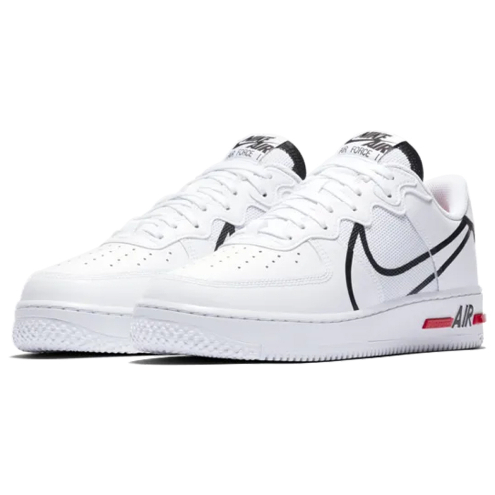 Кроссовки Nike Air Force 1 Low React White Black Red