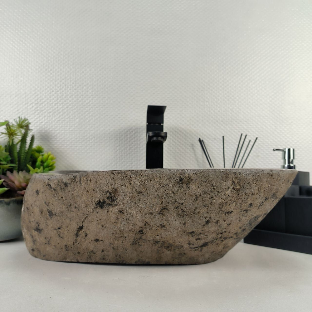 Каменная раковина из речного камня RS-04935 (46*36*15) 0856 из натурального камня