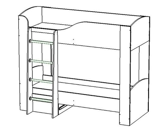 Кровать ЛАВОРО-2   1800-700 /1832*1646*918/ анкор белый / дуб аризона