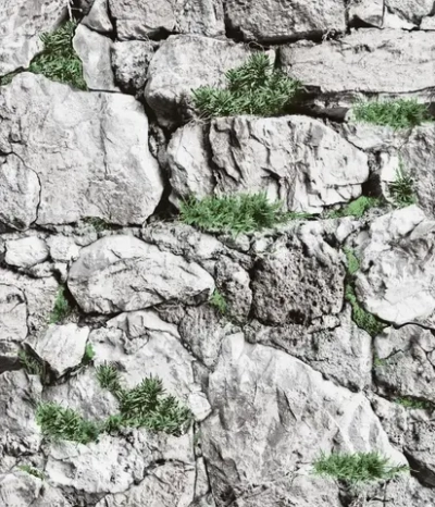 Обои бумажные, моющиеся, полуметровые, 0,53*10м, Камни 3