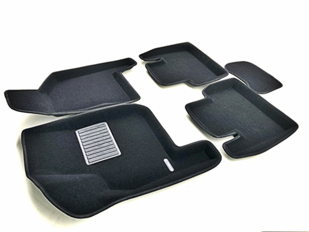 Коврики салона для LADA Priora (2007-2018) Euromat 3D Business черные. Арт. EMC3D-005307