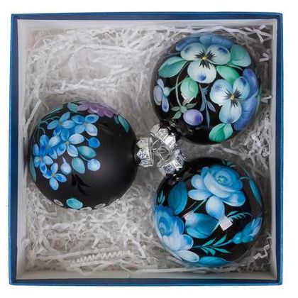 Set of 3 christmas balls in a box CB6D10052023001