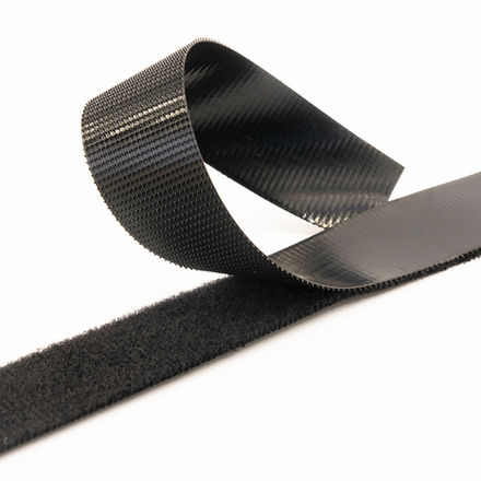 Липучка велюр-петельная пришивная 2 части, ширина 20 мм, цвет черный