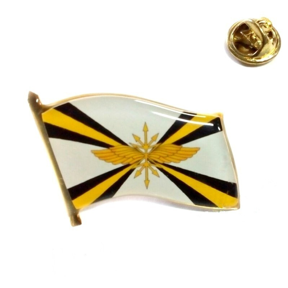 Значок металлический Флажок Войска связи (на пимсе, смола)