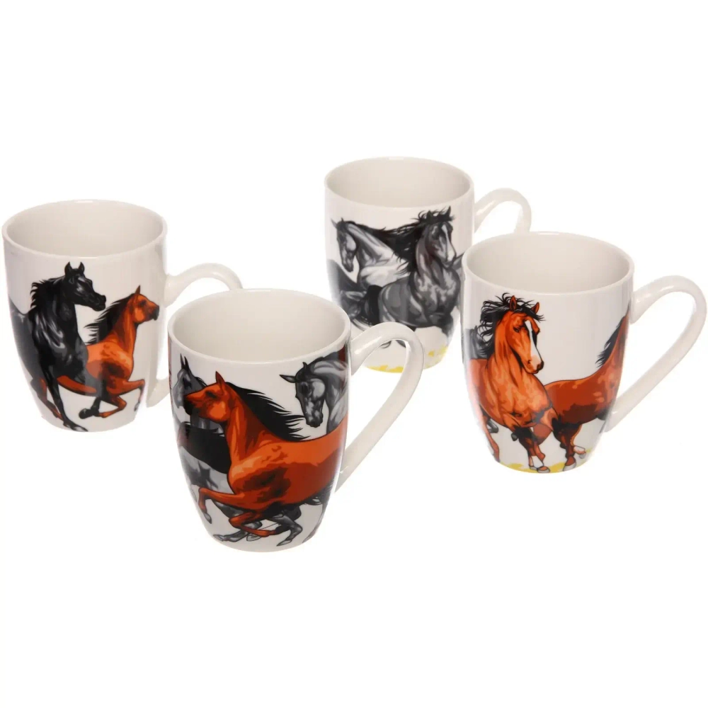 Кружка керамическая 360мл «Великолепные кони», микс рисунков