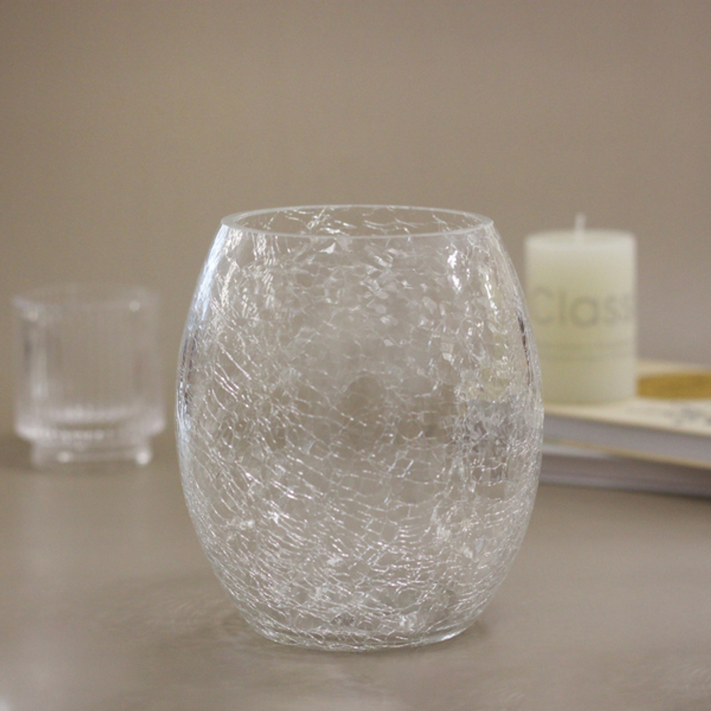 Ваза стеклянная «Паутинка» 13*14,5см