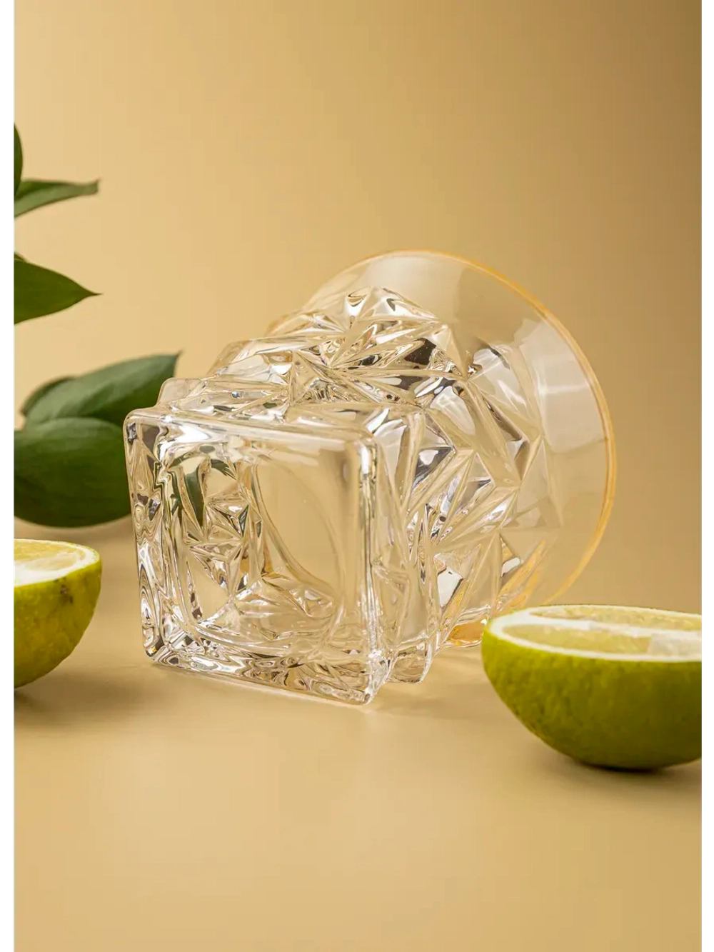 Набор бокалов кристалл, 300 мл. 6 шт. с золотой каймой