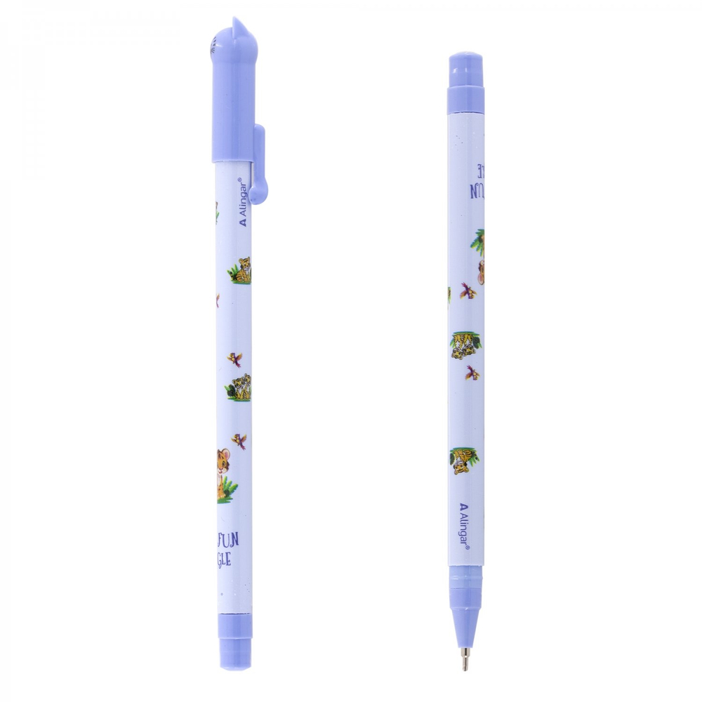 Набор шариковых ручек Alingar, "Тигренок", 12 цветов, 0,7 мм, на масляной основе, цветной пластик. корпус, ПВХ чехол, европодвес