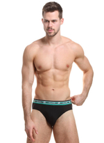 Мужские трусы-слипы с широкой резинкой в спортивном стиле (Размер: L) (Цвет: красный)