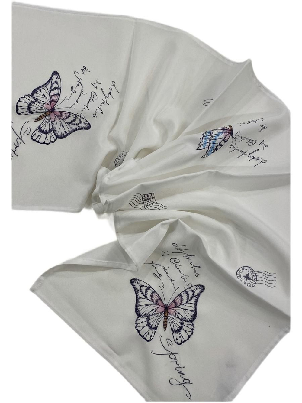 Скатерть дорожка. 40х140см (Германия)100% полиэстер БАБОЧКИ