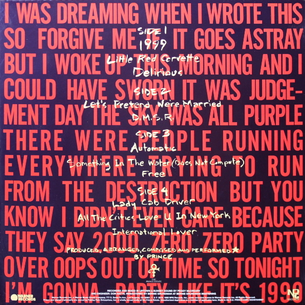 Prince / 1999 (Coloured Vinyl)(2LP)