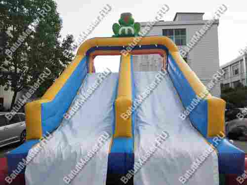Надувной водный батут с бассейном «Весёлый спуск», 13,5*5*5 м