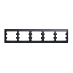 GLOSSA 5-постовая РАМКА, горизонтальная, АНТРАЦИТ