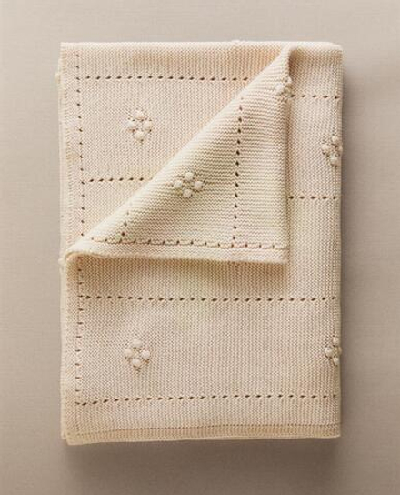 ZARA HOME ДЕТСКИЙ ВЯЗАНЫЙ ПЛЕД, РОЗОВЫЙ