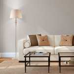 Классический торшер с абажуром 01081/1 белый с золотом