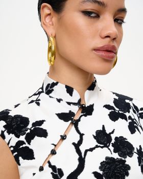 Платье мини из жакарда