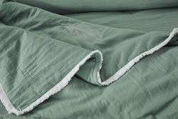 Покрывало 230x250 и 2 наволочки 50х70 Sofi De MarkO Наоми зеленое