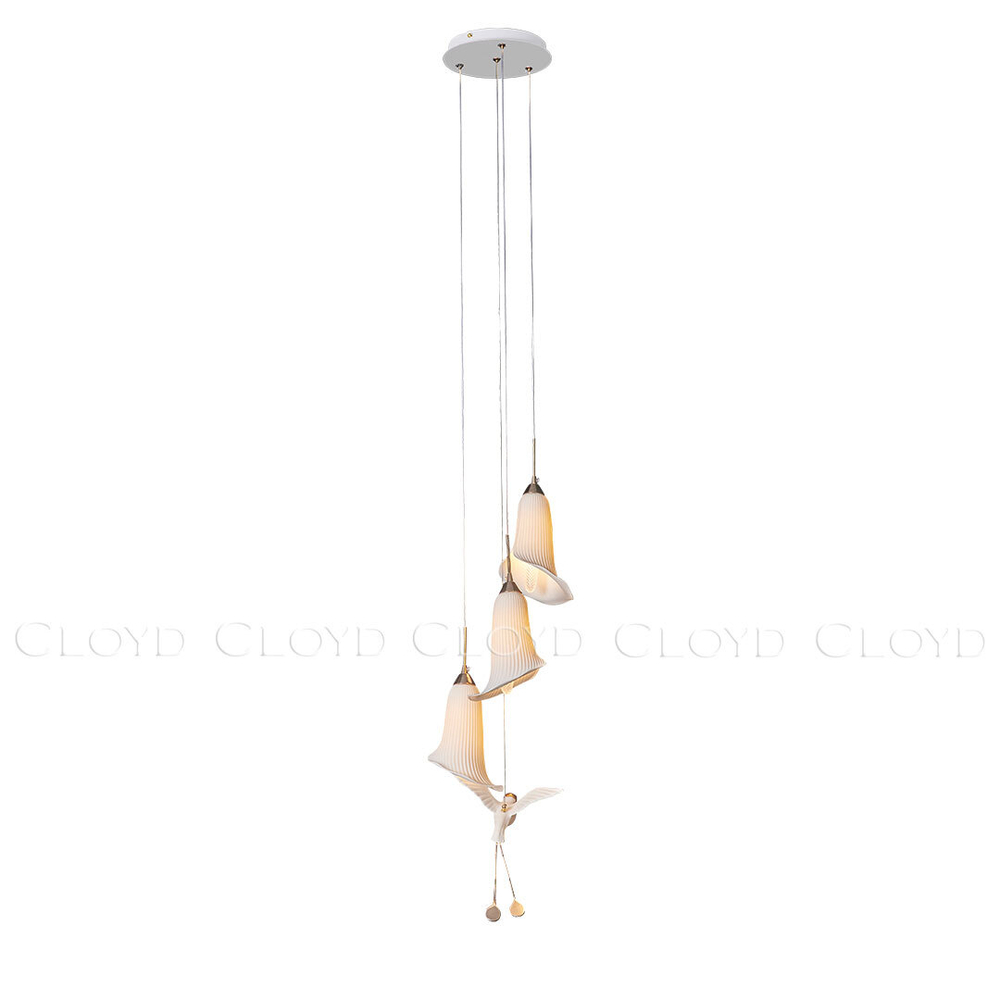 Подвесной светильник Cloyd OSANNA P3 / Ø28 см - керамика - белый (арт.11888)