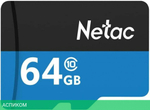 Карта памяти Netac P500 Standard 64GB + адаптер (NT02P500STN-064G-R)