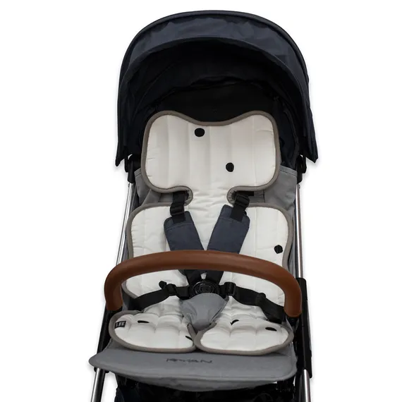 Матрасик стеганый Organic Factory Горох, белый