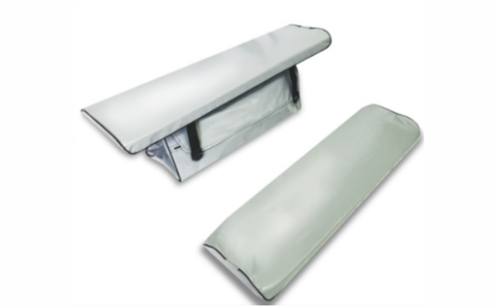 Мягкие накладки (4см) + сумка ПВХ для лодки 95*24см (серый)