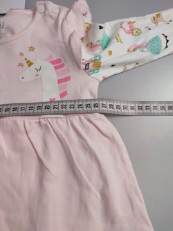 Платье-боди с единорогом на 1/1,5 года