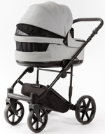 Детская коляска Adamex Locco Light Deluxe 3 в 1 LL-SA03 (СВ.СЕРАЯ КОЖА)