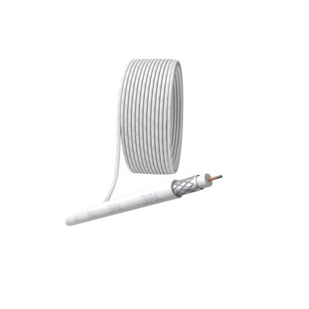 Кабель коаксиальный RG-6U 75 Ом CCS/(оплетка Al 48%) PVC бел. (уп.10м) Simple Эра Б0044598
