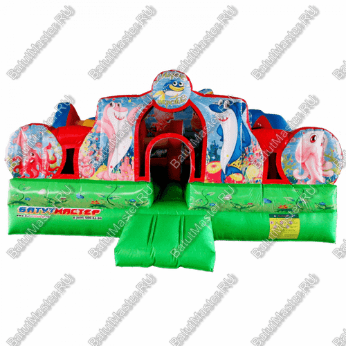Коммерческий надувной батут "Царство морских зверей", 5*5*2.8 м