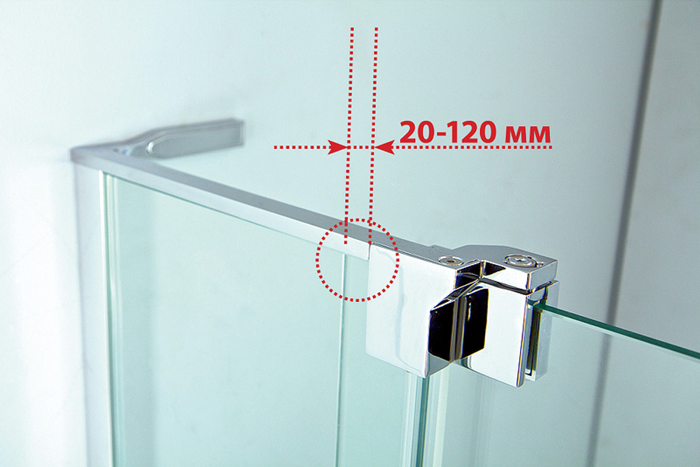 Душевой уголок Cezares Slider 100x90 SLIDER-AH-1-90-90/100-C-Cr профиль Хром стекло прозрачное