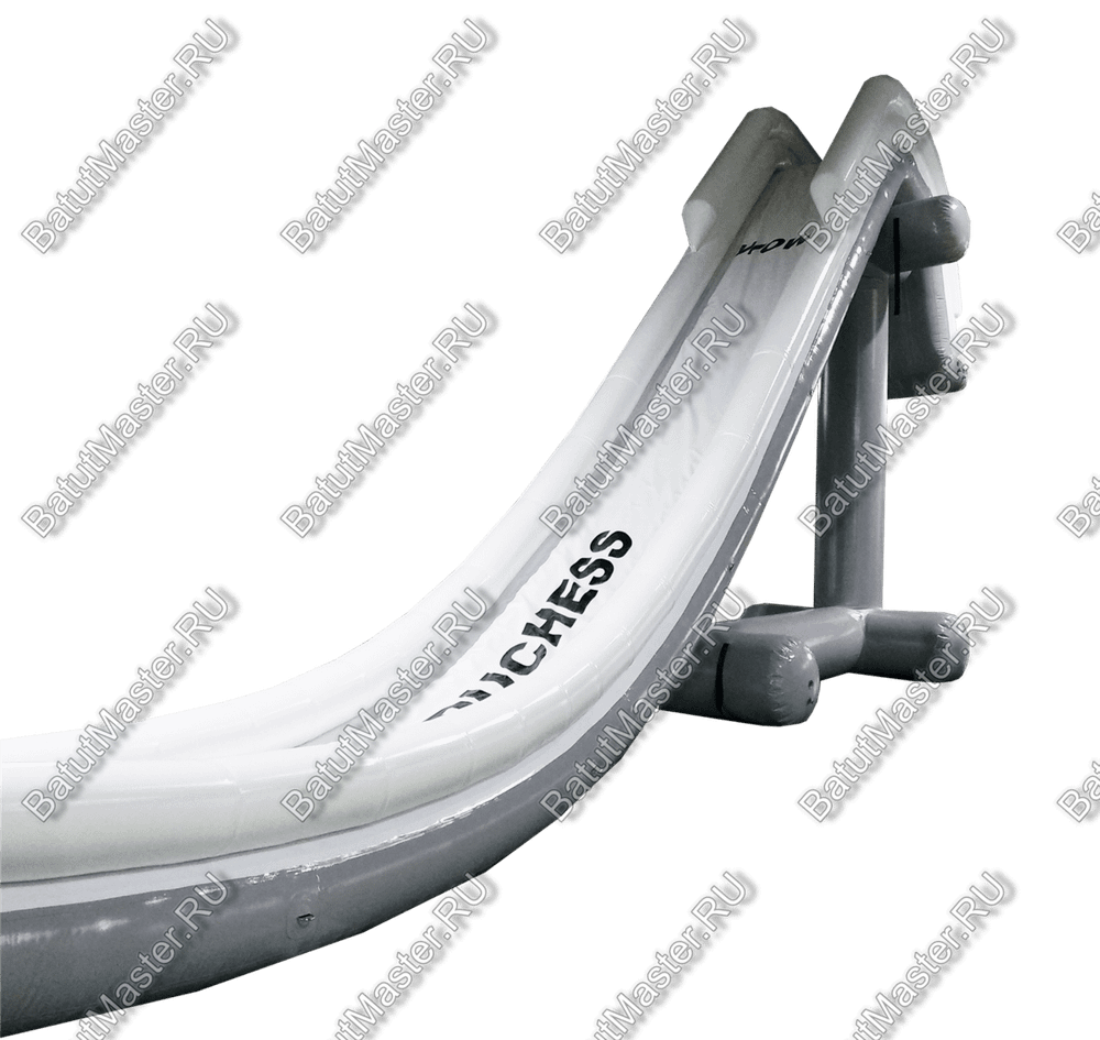 Надувная прямая плавающая горка для лодок, яхт «Драйв» с опорой, 11*2*7 м