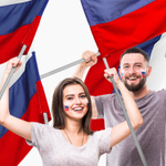 Флаг России 90х135 см без герба повышенная прочность и влагозащита флажная сетка STAFF (2 штуки в упаковке)