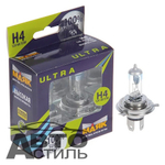 Автолампа H4 12V 60/55W P43t Маяк    +100% Super Light  82420SL+100 (к-т)