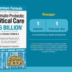 Natural Factors, Ultimate Probiotic, критический уход, 55 млрд КОЕ, 30 вегетарианских капсул