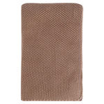 Плед из стираного хлопка цвета мокко из коллекции essential, 130x180 см