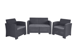 Arizona b:rattan, Кресло (2шт.), антрацит (2 подушки)