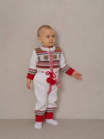 Вязаный комбинезон для новорожденных и малышей на молнии