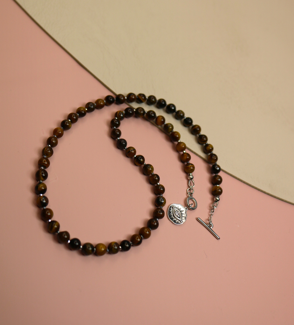 Чокер с тигровым глазом "Око тигра"