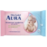 Салфетки влажные AURA Ultra comfort алое и витамин Е 15 шт