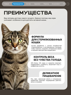 Корм сухой для стерилизованных кошек всех пород, с лососем, 2 кг, QUATTRO