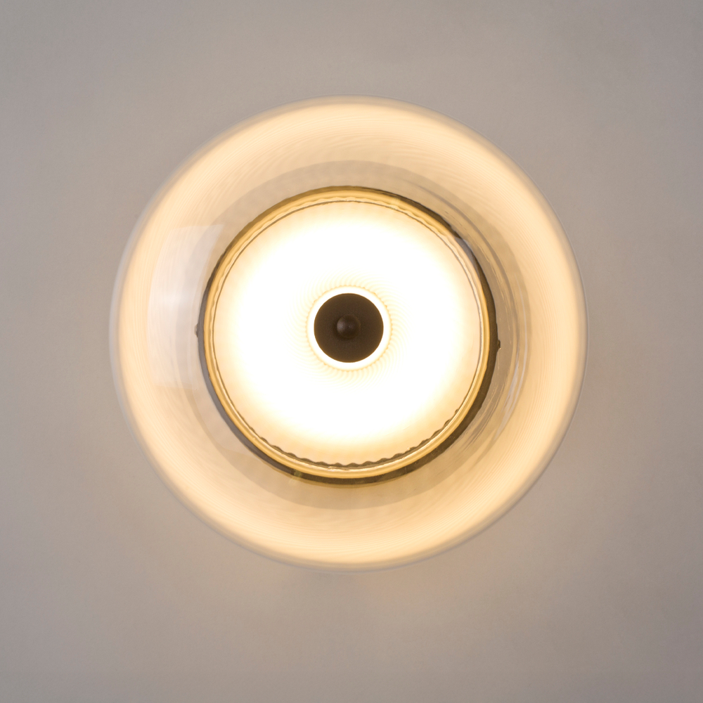 612017 Люстра PALERMO 8W LED 350LM G ЧЕРНЫЙ/ПРОЗРАЧНЫЙ 3000K