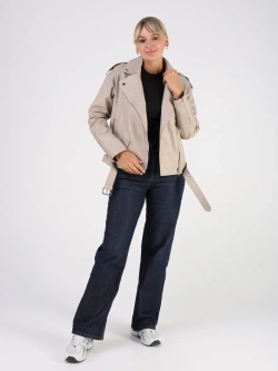 Кожаная куртка демисезонная косуха оверсайз