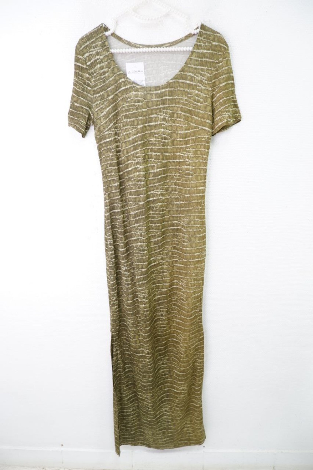 Платье макси с принтом 44 размер